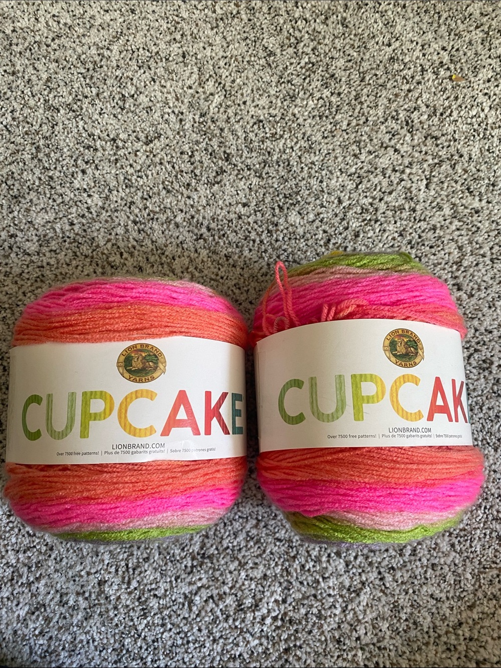Lion Brand Cupcake Multicolor Yarn - “Soring Break” - 2 skeins